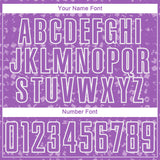 Custom Medium Purple White-Light Purple Digital Geometric Fragment Speckles Sublimation Soccer Uniform Jersey