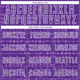 Custom Purple White-Medium Purple Digital Geometric Fragment Speckles Sublimation Soccer Uniform Jersey