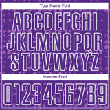 Custom Purple White-Medium Purple Digital Geometric Fragment Speckles Sublimation Soccer Uniform Jersey