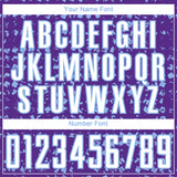 Custom Purple White-Light Blue Digital Geometric Fragment Speckles Sublimation Soccer Uniform Jersey