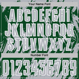 Custom Green Gray-White Splatter Torn Sharp Brush Stroke Sublimation Soccer Uniform Jersey
