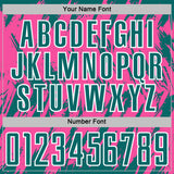 Custom Pink Teal-White Splatter Torn Sharp Brush Stroke Sublimation Soccer Uniform Jersey