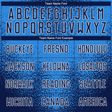 Custom Powder Blue Navy-White Brasil Gradient Ripples Sublimation Soccer Uniform Jersey