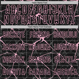 Custom Black-Light Pink Abstract Network Crackle Sublimation Soccer Uniform Jersey