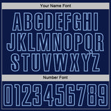 Custom Navy Light Blue Gold-White Digital Camo Raglan Sleeves Sublimation Soccer Uniform Jersey