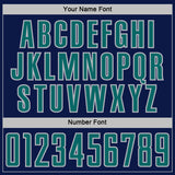 Custom Navy Teal Gray-White Digital Camo Raglan Sleeves Sublimation Soccer Uniform Jersey