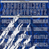 Custom Navy-White Brush Stroke Splatter Liquid Swirl Sublimation Soccer Uniform Jersey