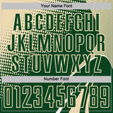 Custom Green Cream-White Halftone Dot Dynamic Curve Stripe Sublimation Soccer Uniform Jersey