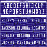 Custom Dark Purple-White Distressed Fragment Brush Stroke Sublimation Soccer Uniform Jersey