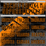 Custom Black-Bay Orange Grunge Splatter Brush Stroke Sublimation Soccer Uniform Jersey