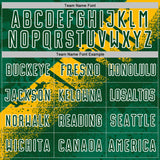 Custom Green Yellow-White Grunge Splatter Brush Stroke Sublimation Soccer Uniform Jersey