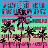 Custom Lakes Blue Pink Pea Green-Black Tropical Hawaii Palm Trees Gradient Sublimation Soccer Uniform Jersey
