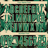 Custom Black Kelly Green-Cream Geometric Shard Grunge Splash Sublimation Soccer Uniform Jersey