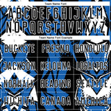 Custom Black Blue-White Geometric Shard Grunge Splash Sublimation Soccer Uniform Jersey