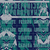 Custom Navy Teal-Gray Geometric Shard Grunge Splash Sublimation Soccer Uniform Jersey