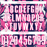Custom Navy White-Pink Geometric Shard Grunge Splash Sublimation Soccer Uniform Jersey