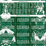 Custom Green-White Geometric Shard Grunge Splash Sublimation Soccer Uniform Jersey