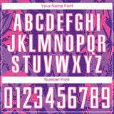 Custom Purple White-Pink Geometric Shard Grunge Splash Sublimation Soccer Uniform Jersey