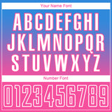 Custom Powder Blue Pink-White Gradient Style Twinkle Star Sublimation Soccer Uniform Jersey