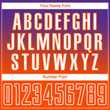 Custom Purple Orange-White Gradient Style Twinkle Star Sublimation Soccer Uniform Jersey