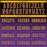Custom Black Purple-Gold Gradient Style Twinkle Star Sublimation Soccer Uniform Jersey
