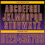 Custom Black Purple-Gold Gradient Style Twinkle Star Sublimation Soccer Uniform Jersey