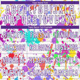 Custom Graffiti Pattern White-Purple Paint Splatter Sublimation Soccer Uniform Jersey