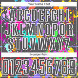 Custom Graffiti Pattern Steel Gray-White Paint Splatter Sublimation Soccer Uniform Jersey