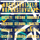 Custom Navy Gold Teal-White Geometric Asymmetry Shatter Sublimation Soccer Uniform Jersey