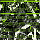 Custom Black Gray-Neon Green Geometric Asymmetry Shatter Sublimation Soccer Uniform Jersey