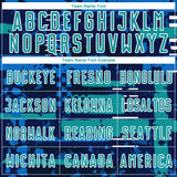 Custom Navy Teal Blue-White Abstract Geometric Stripe Fragment Sublimation Soccer Uniform Jersey
