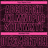 Custom Black-Pink Abstract Wave Lines Interlocking Sublimation Soccer Uniform Jersey