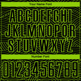 Custom Black-Neon Green Abstract Wave Lines Interlocking Sublimation Soccer Uniform Jersey