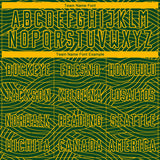 Custom Green-Gold Abstract Wave Lines Interlocking Sublimation Soccer Uniform Jersey