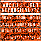 Custom Orange White-Black Geometric Fragment Splatter Sublimation Soccer Uniform Jersey