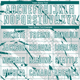 Custom White Teal-Gray Brush Stroke Slashes And Dot Grid Sublimation Soccer Uniform Jersey