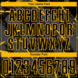 Custom Black Gold-Gray Brush Stroke Slashes And Dot Grid Sublimation Soccer Uniform Jersey