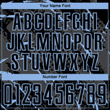 Custom Black Light Blue-Gray Brush Stroke Slashes And Dot Grid Sublimation Soccer Uniform Jersey
