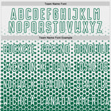 Custom White-Kelly Green Geometric Hexagonal Dot Gradient Sublimation Soccer Uniform Jersey