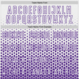 Custom White-Purple Geometric Hexagonal Dot Gradient Sublimation Soccer Uniform Jersey