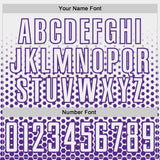 Custom White-Purple Geometric Hexagonal Dot Gradient Sublimation Soccer Uniform Jersey
