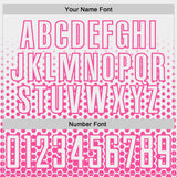 Custom White-Pink Geometric Hexagonal Dot Gradient Sublimation Soccer Uniform Jersey