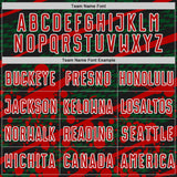 Custom Red Green Black-White Jamaica Brush Stroke Splatter Sublimation Soccer Uniform Jersey