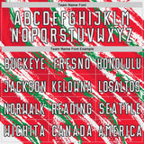 Custom Red White Green-Black Jamaica Brush Stroke Splatter Sublimation Soccer Uniform Jersey