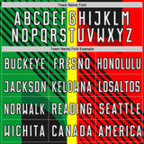 Custom Black White Red-Green Jamaica Stripes Sublimation Soccer Uniform Jersey