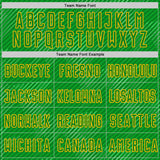 Custom Grass Green-Gold Diagonal Scratch Lines Sublimation Soccer Uniform Jersey