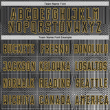 Custom Steel Gray Black White-Old Gold Gradient Geometric Maze Lines Sublimation Soccer Uniform Jersey