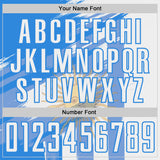 Custom Powder Blue-White Stripe Brush Stroke Argentina Sublimation Soccer Uniform Jersey
