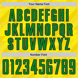 Custom Light Yellow Grass Green-Black Geometric Triangle Brazil Sublimation Soccer Uniform Jersey