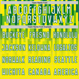 Custom Light Yellow White-Kelly Green Gradient Geometric Brazil Sublimation Soccer Uniform Jersey